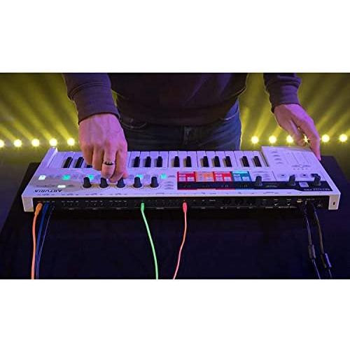 Arturia KeyStep Pro 37-Key Controller & Sequencer USB/MIDI/CV Keyboard Controller Bundle w Studio Headphones & Pig Hog MIDI Cable