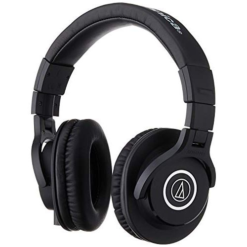 Audio-Technica ATH-M40x Professional Studio Monitor Headphone, Black (AUD ATHM40X)