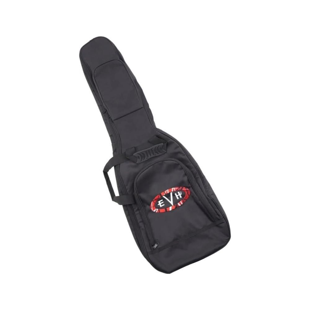 EVH Wolfgang Striped Series Gig Bag with Nylon Side Handles and Back Straps for Electric Guitars (Black, 20 mm)