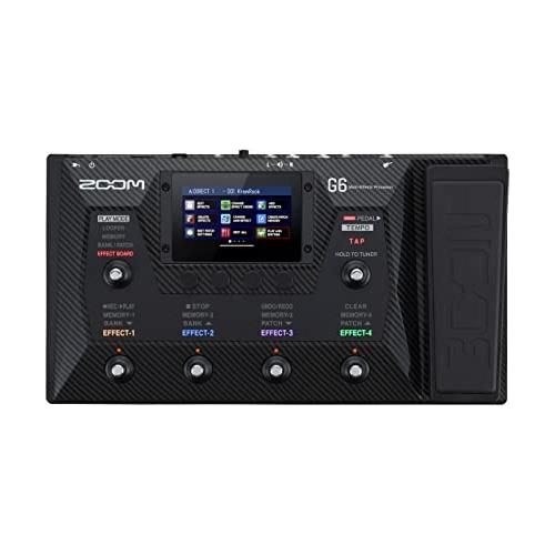 Zoom G6 Guitar Multi-Effects Processor with Expression Pedal, Touchscreen Interface, 100+ Built in Effects, Amp Modeling, IR’s, Looper, & Audio Interface for Direct Recording to Computer