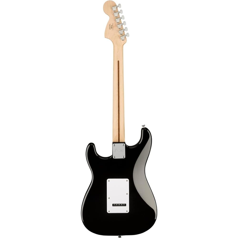 Squier Affinity Series™ Stratocaster®, Maple Fingerboard, Black - 0378002506 Bundle w/ 12-Pack Guitar Pick and Liquid Audio Polishing Cloth