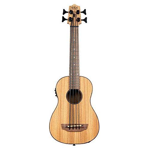 Kala Brand Music Co., 4-String Ukulele, Right, Natural, Ubass Zeb-FS