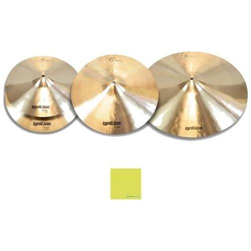 Dream Cymbals and Gongs IGNCP3 Ignition 3 Piece Cymbal Pack 14"/16"/20" Cymbals Bundle w/Liquid Audio Polishing Cloth