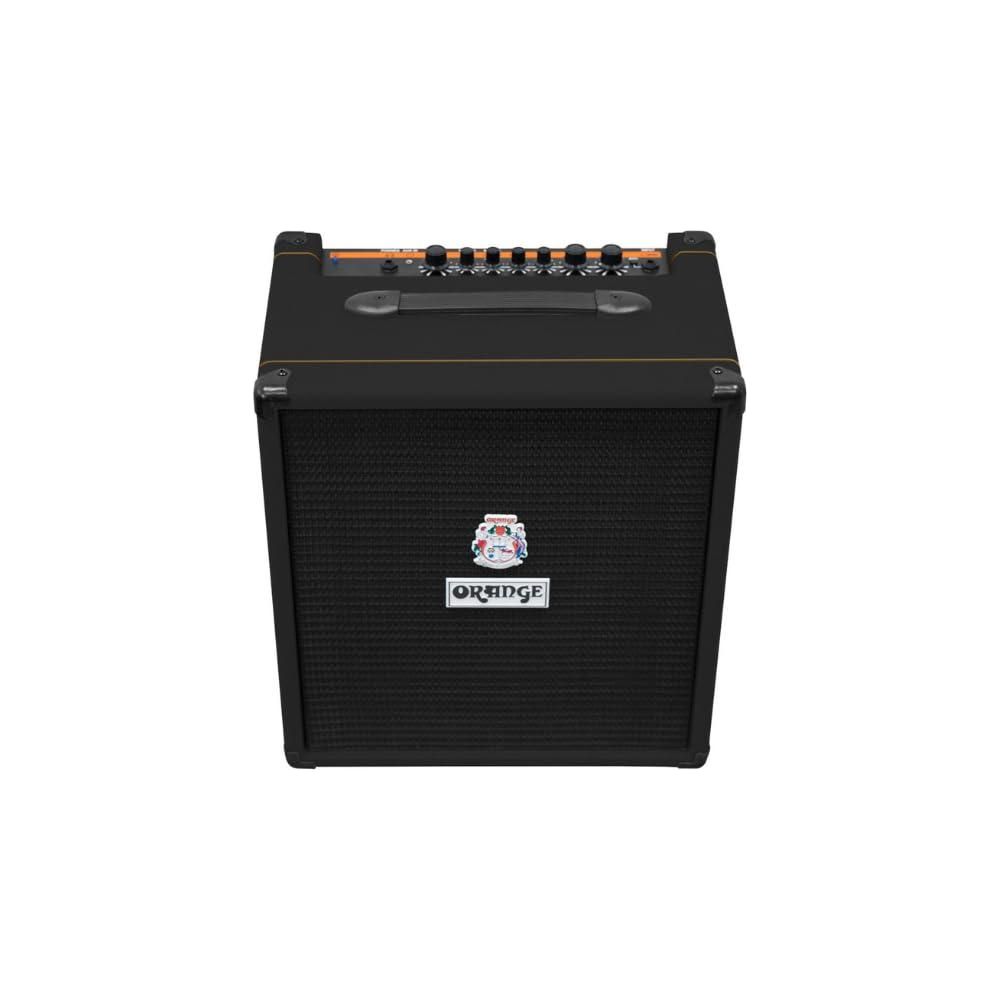 Orange Amps Crush Bass 100 1x15 100-Watt Bass Combo Black Bundle w/Pig Hog Black Woven Instrument Cable, Power Cable and Liquid Audio Polishing Cloth