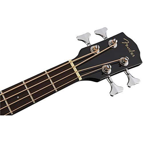 Fender Acoustic Bass Guitar 4-String with Fishman Bass Acoustic Guitar Pickup with Tuner and Equalizer, Classic Design with Rounded Walnut Fingerboard, Mahogany Construction, Spruce Top