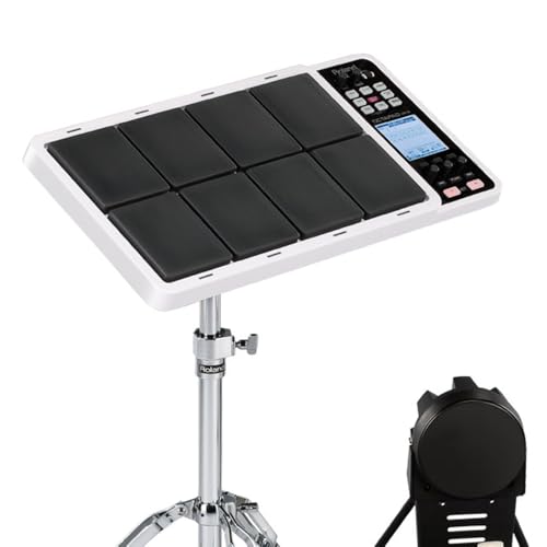 Roland OCTAPAD SPD-30 Digital Percussion Pad Bundle with 10ft Roland MIDI Cable-Black Series, 10ft Pig Hog Instrument Cable and Instrument Polishing Cloth - Versatile Percussion Pad for Performers