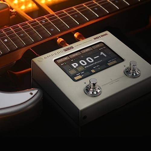 HOTONE Guitar Multi Effects Processor Multi Effects Pedal Touch Screen Guitar Bass Amp Modeling IR Cabinets Simulation Guitar Effects Pedal Multi FX Processor Ampero