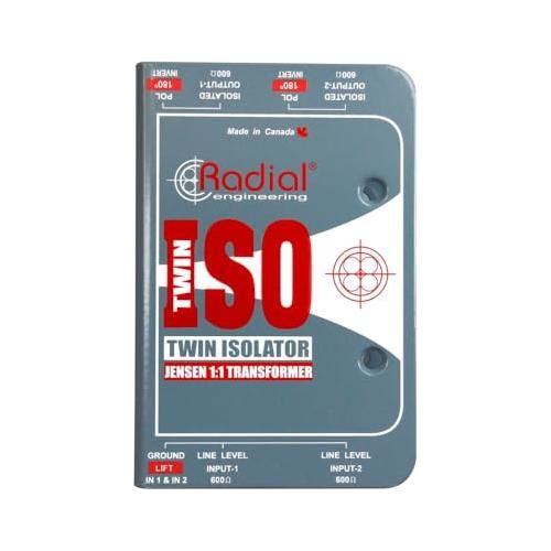 Radial Engineering Twin-Iso Two Channel Line Level Isolator Bundle w/Pig Hog PHM10 8mm Mic XLR Cable and Liquid Audio Polishing Cloth