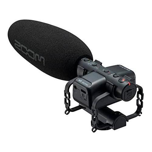 Zoom M3 MicTrak Stereo On-Camera Shotgun Microphone with 32-Bit Float, 90 degree, 120 degree, and MONO Mode, Shockmount, USB Microphone Compatible, and Battery Powered