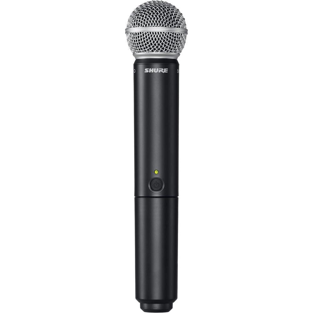 Shure BLX288/SM58 UHF Wireless Microphone System - Perfect for Church, Karaoke, Vocals - 14-Hour Battery Life, 300 ft Range | Includes (2) SM58 Handheld Vocal Mics, Dual Channel Receiver | H10 Band