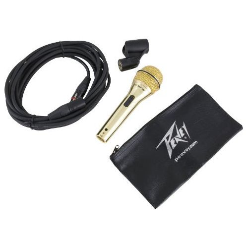 Peavey PVi 2 XLR Gold Cardioid Unidirectional Dynamic Vocal Microphone with XLR Cable