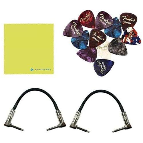 EarthQuaker Devices Hummingbird V4 Repeat Percussions Tremolo Pedal Bundle w/2x Strukture S6P48 Woven Right Angle Patch Cables, 12x Guitar Picks and Liquid Audio Polishing Cloth