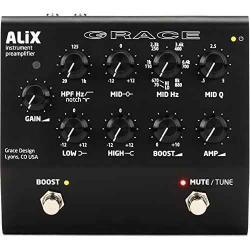 Grace Design ALiX Acoustic Instrument Preamp/EQ/DI/Boost Pedal - Black