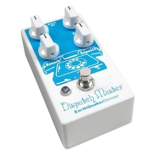 EarthQuaker Devices Dispatch Master® Digital Delay & Reverb Bundle w/2x Strukture S6P48 Woven Right Angle Patch Cables, 12x Guitar Picks and Liquid Audio Polishing Cloth