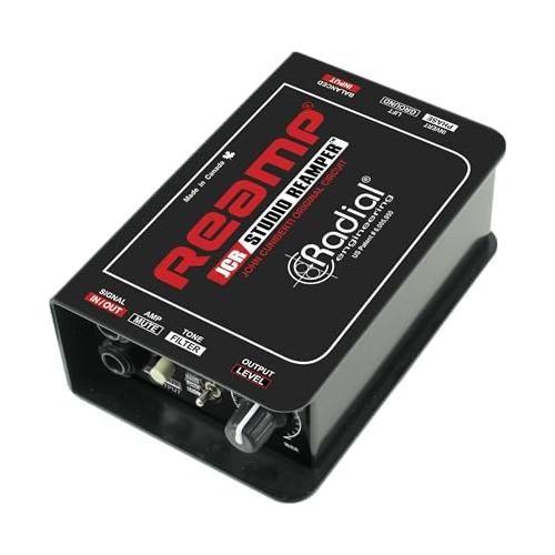 Radial Engineering Reamp JCR Studio Reamper Circuit Bundle w/ 2-Pack Pig Hog "Black Woven" Instrument Cable and Liquid Audio Polishing Cloth