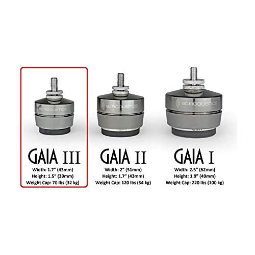 IsoAcoustics Gaia Series Isolation Feet for Speakers & Subwoofers (Set of 4)