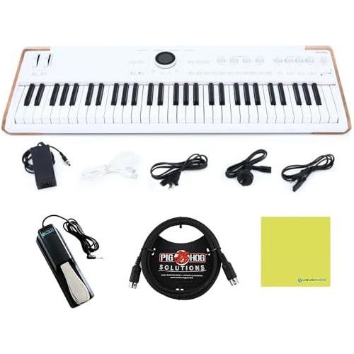 Arturia AstroLab Avant-garde 61-Key Stage Keyboard Bundle w/Pig hog PMID06 6ft MIDI Cable, Liquid Audio Sustain Pedal and Liquid Audio Polishing Cloth