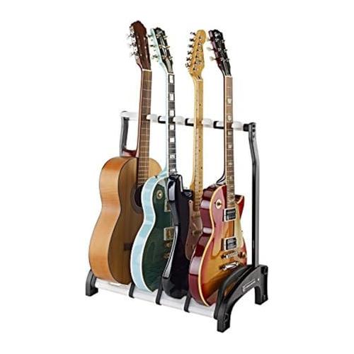 K&M Konig & Meyer Guardian 5 Guitar Stand - Holds Five Electric, Acoustic or Bass Guitars Rack-Style - Protective Supports - Space Saver - Adult/Youth Musicians