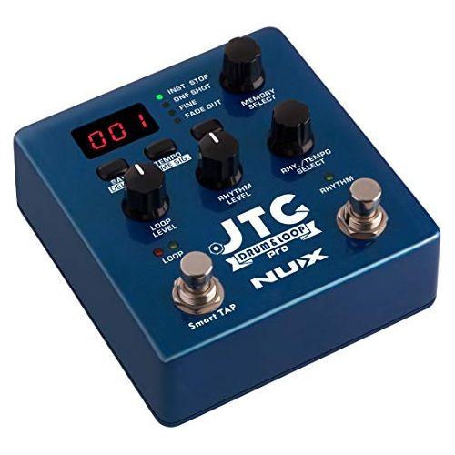 NUX JTC PRO Drum Loop PRO Dual Switch Looper Pedal 6 hours recording time 24-bit and 44.1 kHz sample rate