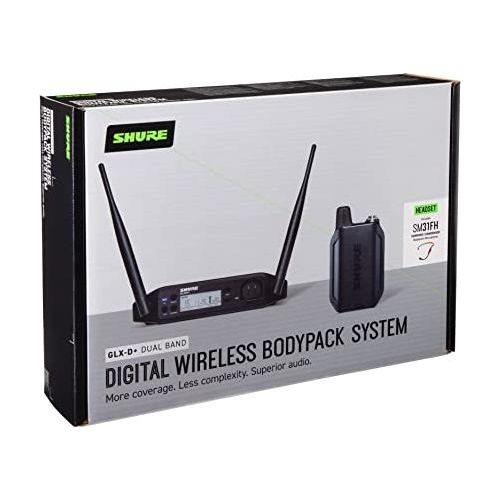 Shure GLX-D+ Dual Band Pro Digital Wireless Headworn Wireless Microphone System for Church