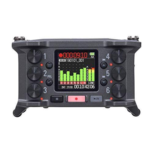 Zoom F6 Field Recorder/Mixer, Professional Field Recording, Audio for Video, 32-Bit Float Recording, 14 Channel Recorder, 6 XLR Inputs, Timecode, Ambisonics Mode, Battery Powered, iOS Wireless Control