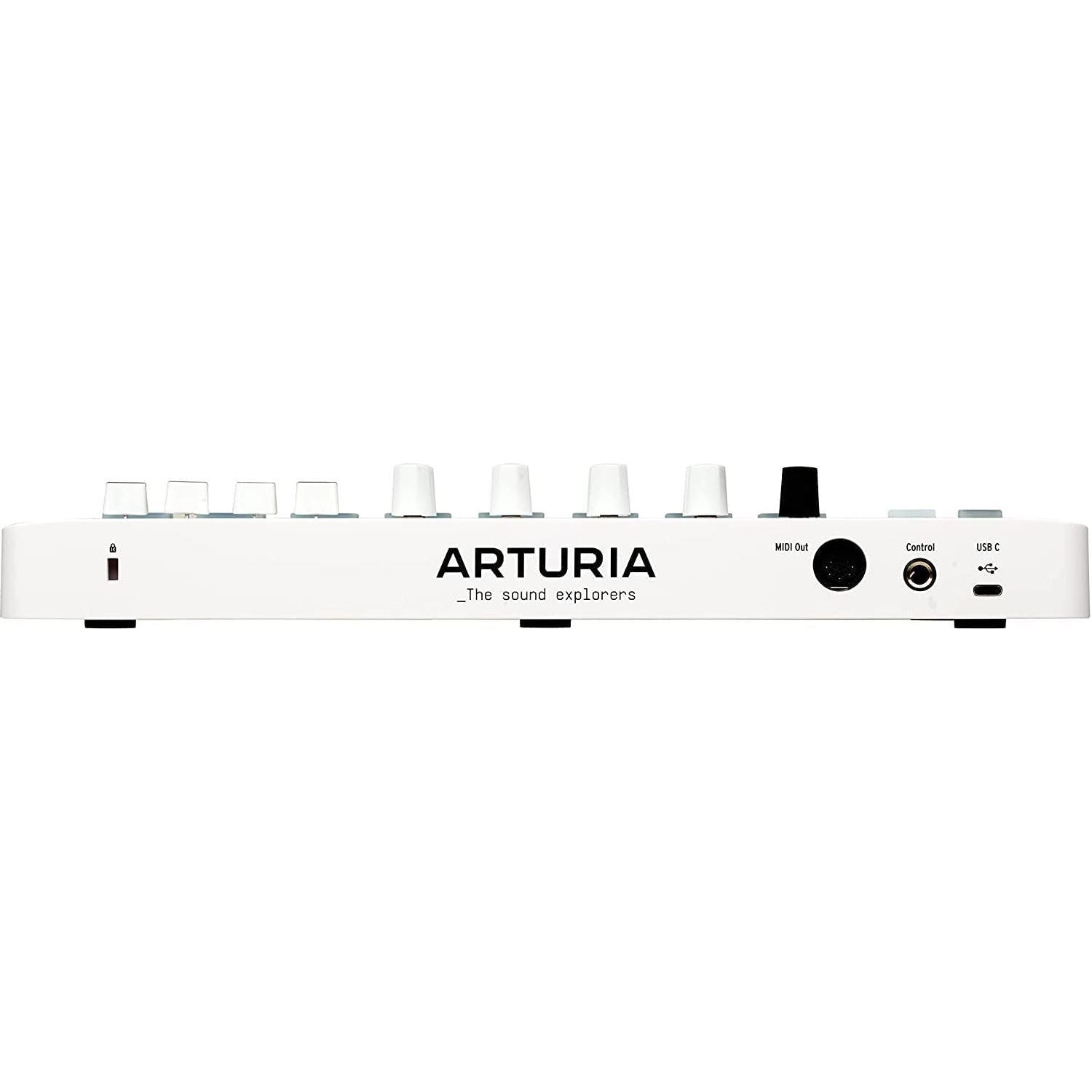 Arturia MiniLab 3 MIDI Keyboard Controller Bundle with Samson Headphones SR350 Over Ear, USB Cable & Polishing Cloth