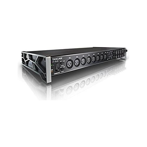 Tascam US-16x08 Rackmount USB Audio/MIDI Interface for Recording, Drum Recording, 8 XLR/8 1/4" Inputs, 8 Outputs, Control Software,Black