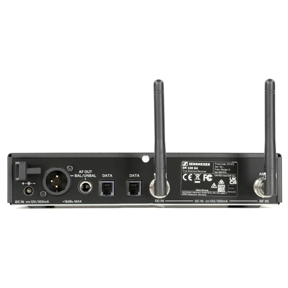 Sennheiser Pro Audio Rackmount True Diversity Receiver (509654) Bundle with 10ft Pig Hog XLR Microphone Cable, 4 AA Batteries & Polishing Cloth – Reliable Wireless Performance