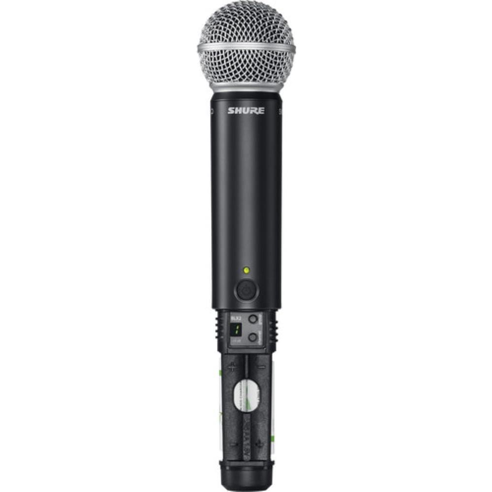 Shure BLX288/SM58 UHF Wireless Microphone System - Perfect for Church, Karaoke, Vocals - 14-Hour Battery Life, 300 ft Range | Includes (2) SM58 Handheld Vocal Mics, Dual Channel Receiver | H10 Band