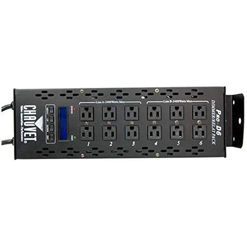 CHAUVET DJ Pro-D6 DMX-512 Dimmer/Switch Pack (6-Channel) | LED Light Controllers, BLACK