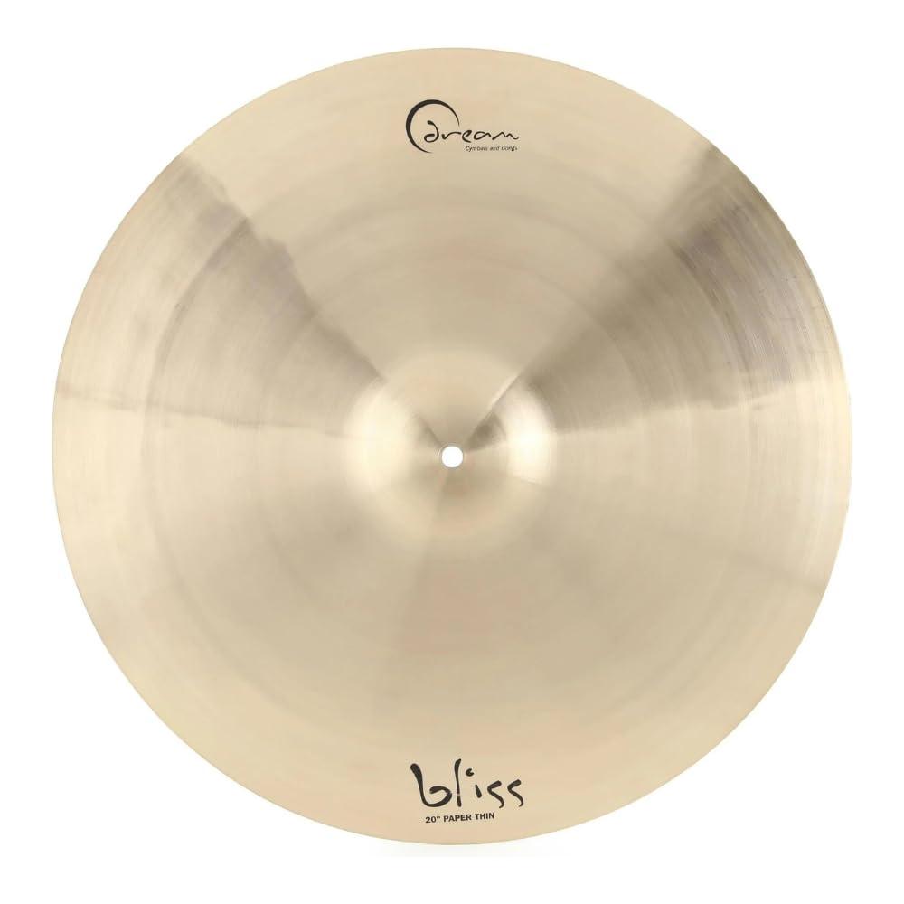 Dream Cymbals and Gongs Bliss Series 20 Inch Paper Thin Cymbals (BPT20) Bundle with Liquid Audio Instrument Polishing Cloth - Dream Cymbals Bliss Series