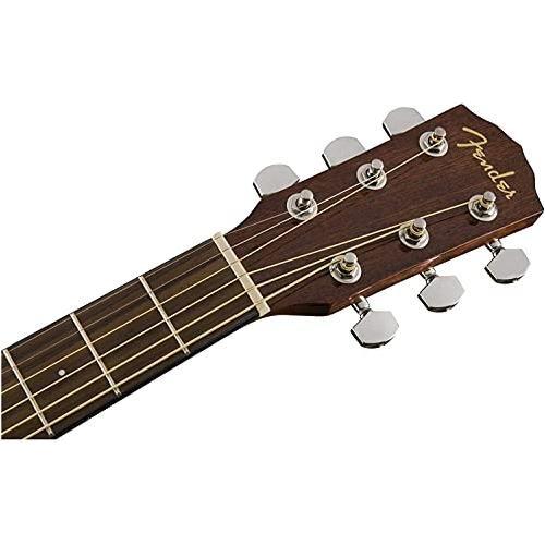 Fender Left-Handed Acoustic Guitar, with 2-Year Warranty, Dreadnought Classic Design with Rounded Walnut Fingerboard and Phosphor Bronze Strings, Glossed Natural Finish, Mahogany Construction