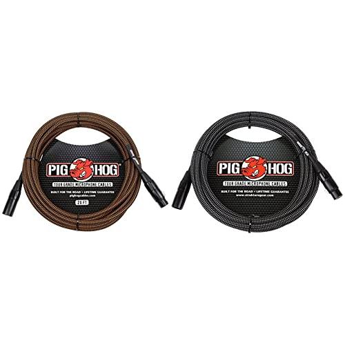 Pig Hog PHM20BBL Black/Blue Woven High Performance XLR Microphone Cable, 20 Feet