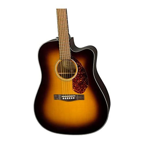 Fender CD-140SCE All-Mahogany Dreadnought Cutaway Acoustic Electric Guitar, with 2-Year Warranty, Fishman Pickup and Preamp System, Natural, with Case