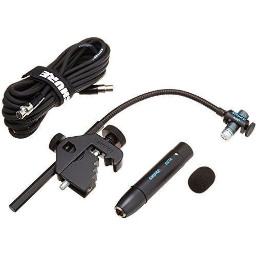 Shure BETA 98AD/C Drum Microphone - Miniature Cardioid Condenser Mic with RPM626 in-Line Preamplifier, A98D Drum Mount for Secure Placement and C98D 15' Cable - Ideal for Snares, Toms and Percussion