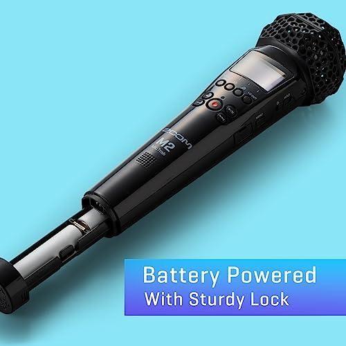 Zoom M2 MicTrak with 32-Bit Float, X/Y Mic Capsule, Stereo Mode, Mono Mode, Normalization, On-Board Monitoring, Battery Powered, For Musicians, Podcasters, and ENG