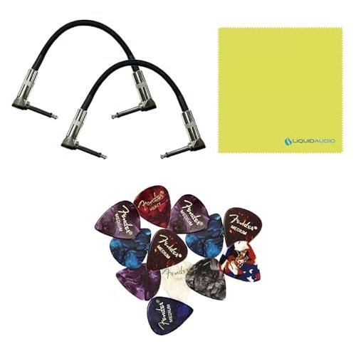 DigiTech Rubberneck Analog Delay Effect Pedal Bundle w/ 2-Pack Strukture Cable, 12-Pack Guitar Pick and Liquid Audio Polishing Cloth