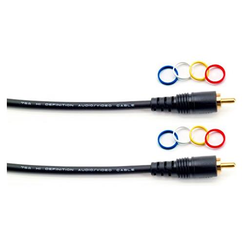 Mogami PURE PATCH RR Professional Audio/Video Cable, Mono RCA Male Plugs, Gold Contacts, Straight Connectors