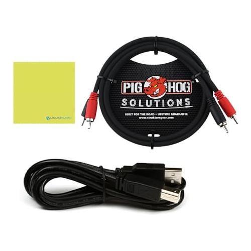 ART USB Phono Plus Project Series Audio Interface Bundle w/ 3ft RCA-RCA Dual Cable and Liquid Audio Polishing Cloth