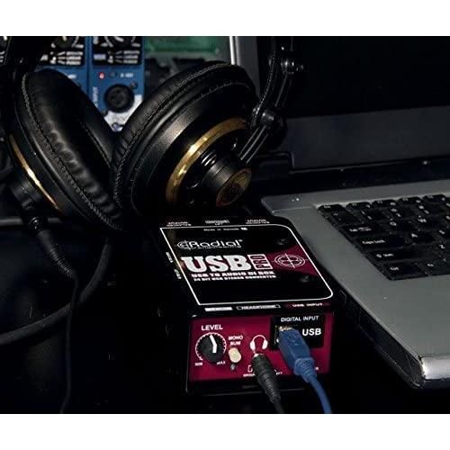 Radial Engineering USB-Pro Stereo USB Laptop DI Bundle w/Pig Hog 10' XLR 8MM Microphone Cable & Liquid Audio Polishing Cloth