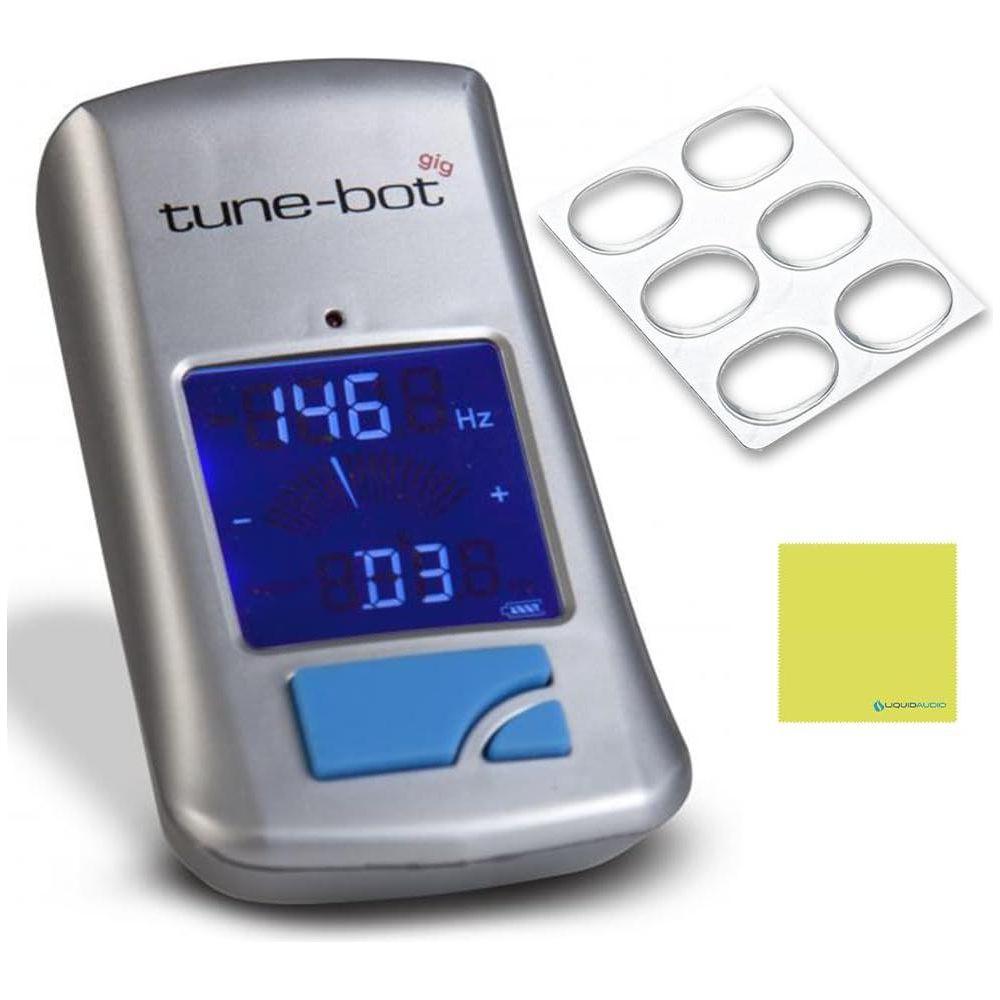 Tune-Bot TBG-001 Gig Digital Drum Tuner Bundle w/Liquid Audio Drum Dampening Pads and Liquid Audio Polishing Cloth