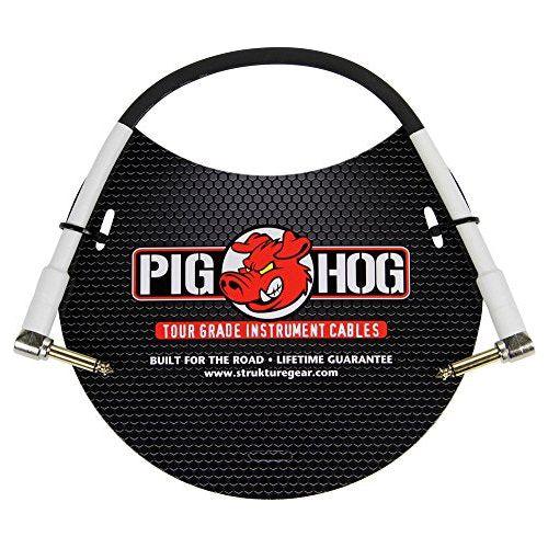 Pig Hog PH6RR High Performance 8mm Right-Angle 1/4" Guitar Instrument Cable, 6 Feet