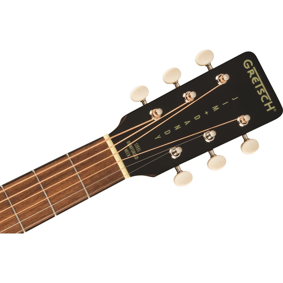 Gretsch Jim Dandy Deltoluxe Parlor 6-String Right-Handed Acoustic Guitar with C-Shape Neck and Select Lightweight Laminate Tonewoods X-Braced Body (Black Top)