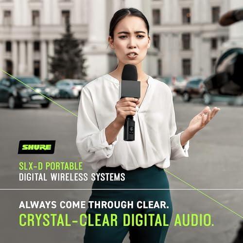 Shure SLXD15 Portable Digital Wireless Bodypack System with SLXD1 Bodypack Transmitter, SLXD5 Single-Channel Portable Receiver (No Microphone Included) | H55 Band (514-558 MHz)