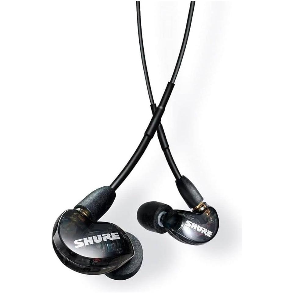 Shure SE215 PRO Wired Earbuds - Professional Sound Isolating Earphones, Clear Sound & Deep Bass, Single Dynamic MicroDriver, Secure Fit in Ear Monitor, Plus Carrying Case & Fit Kit - Clear (SE215-CL)