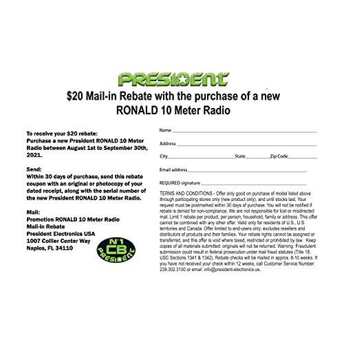 PRESIDENT Ronald 10 Meter Radio