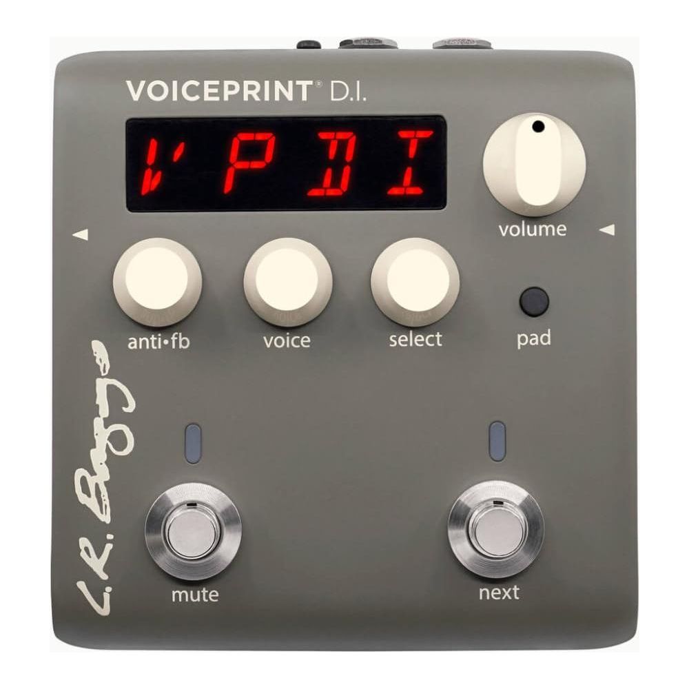 LR Baggs Voiceprint DI Acoustic Guitar Impulse Response Effects Pedal Bundle w/ 12x Fender Picks and Liquid Audio Polishing Cloth