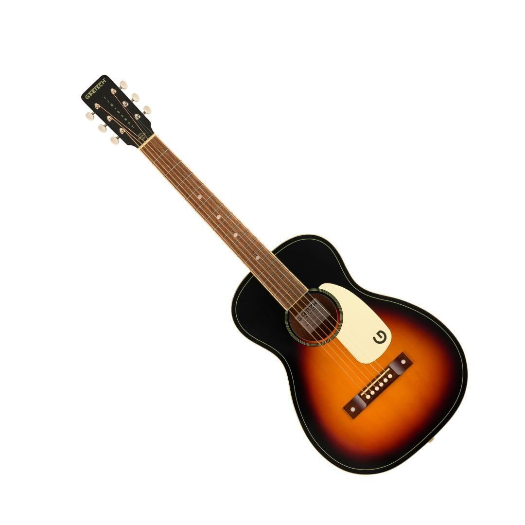 Grestch Jim Dandy Parlor 6-String Right-Handed Acoustic Guitar with Walnut Fingerboard and Nato C-Shaped Neck (Rex Burst)