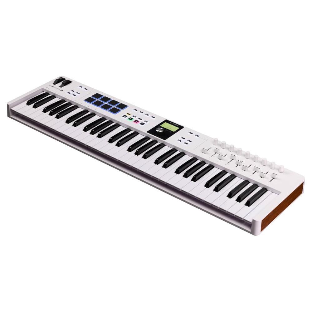 Arturia KeyLab Essential mk3 MIDI Controller BUNDLE with MIDI Keyboard, 6ft Pig Hog MIDI Cable, USB Cable & Polishing Cloth - 61 Key Keyboard, Software Integration, Flexible Connectivity