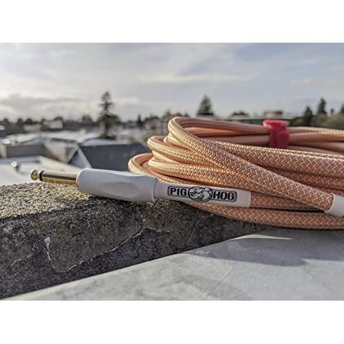 Pig Hog "Orange Crème 2.0" Instrument Cable, 10ft Right Angle